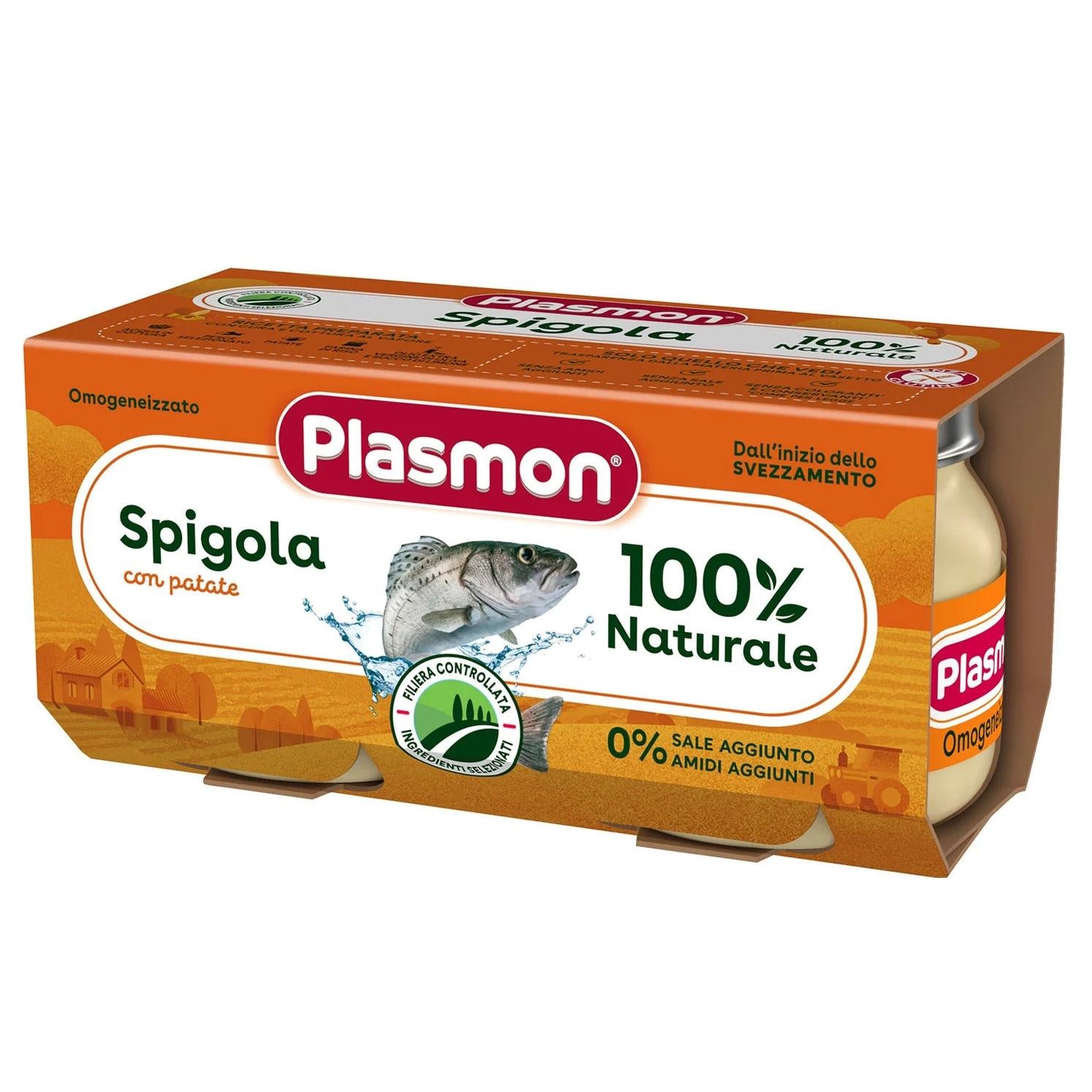 Plasmon - Omogeneizzato Spigola: Confezione  2x80 gr