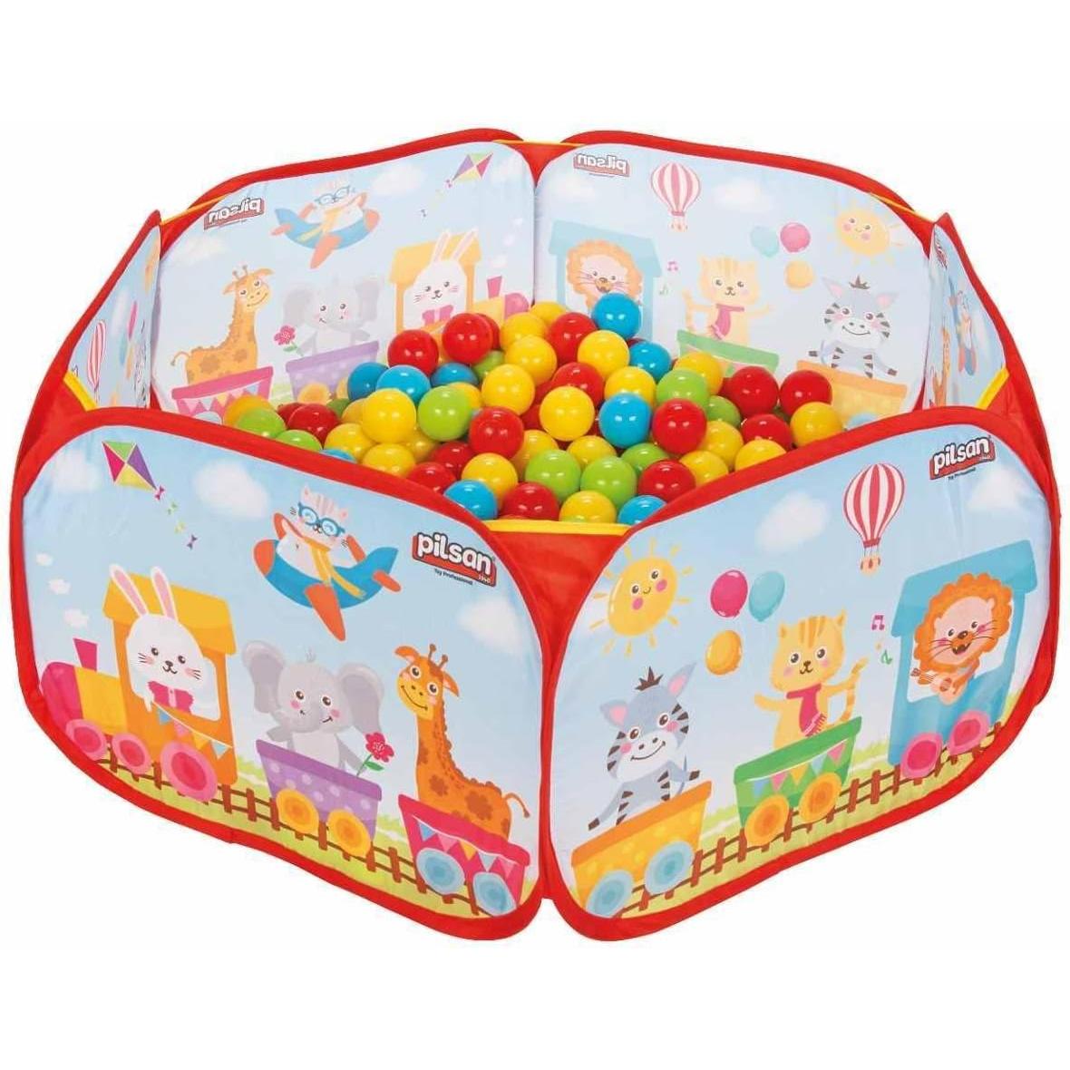 Biemme - Box pieghevole con 120 palline colorate