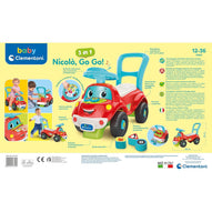 Clementoni - Baby Ride-on Car 3 in 1 NicoloÌ Go Go 17747