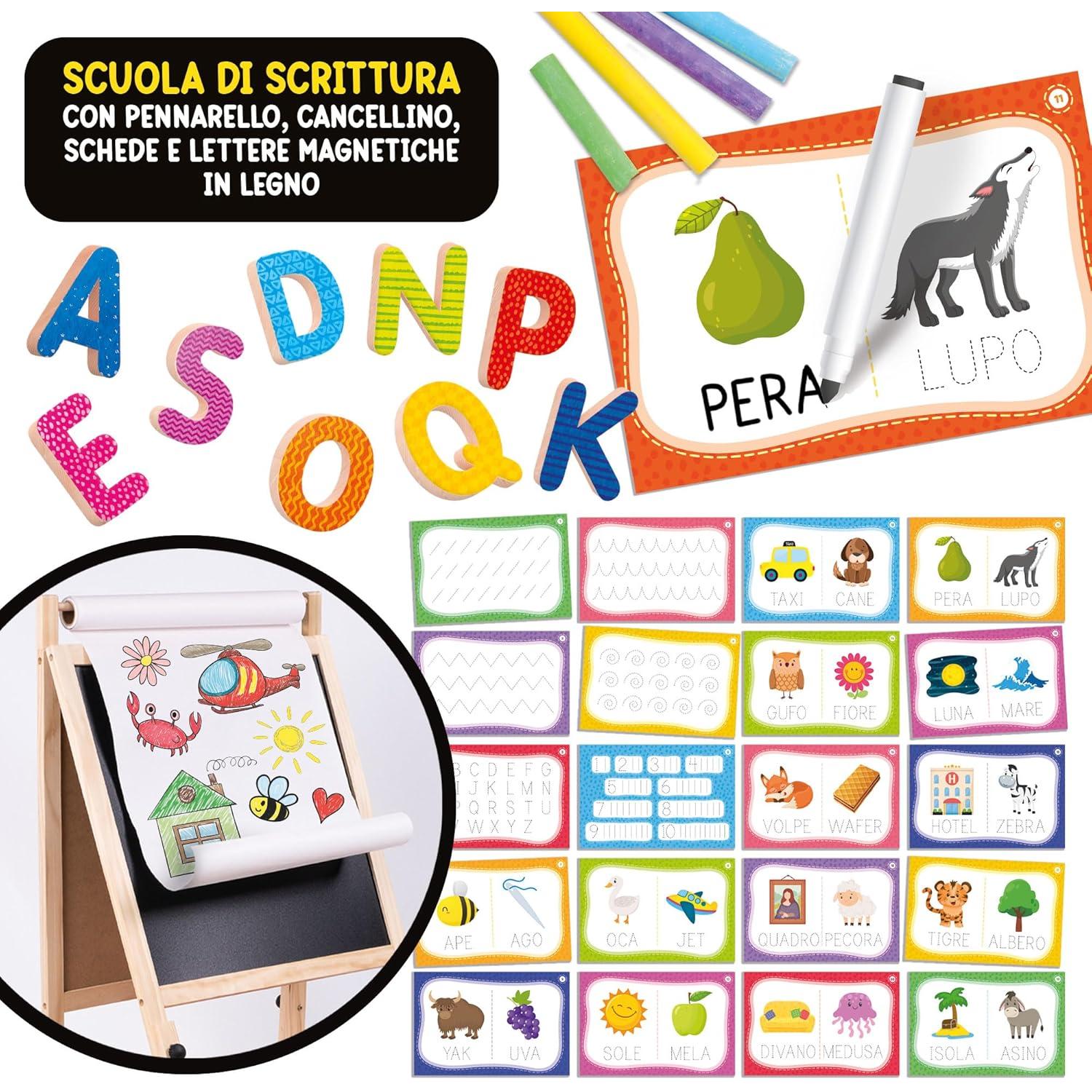 Lisciani - Montessori Lavagnona in Legno Cresce Con Te