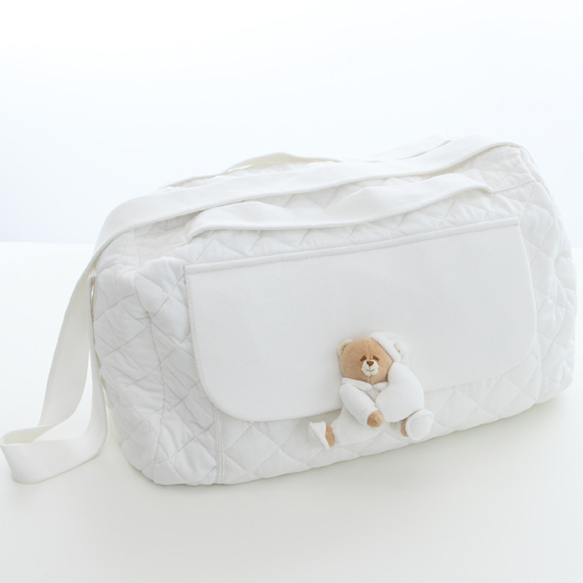 Nanan - Borsa Mamma bianca Tato in tessuto
