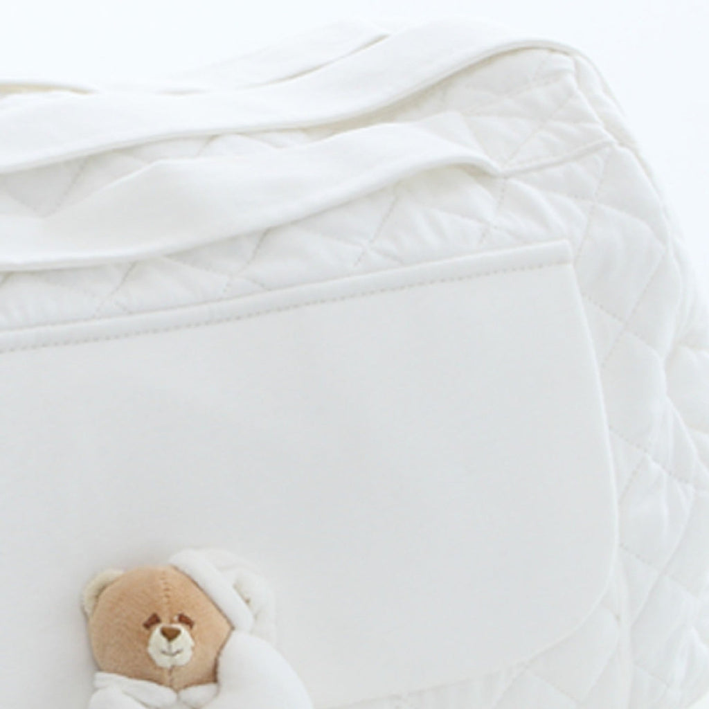 Nanan - Borsa Mamma bianca Tato in tessuto