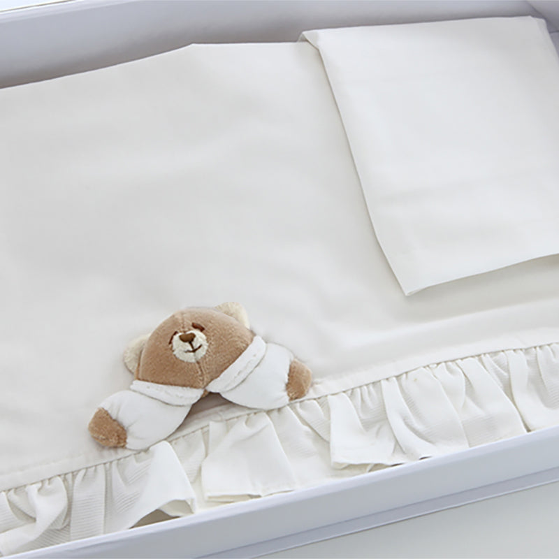 Nanan - Set Lenzuola Letto 3 pezzi Tato Panna