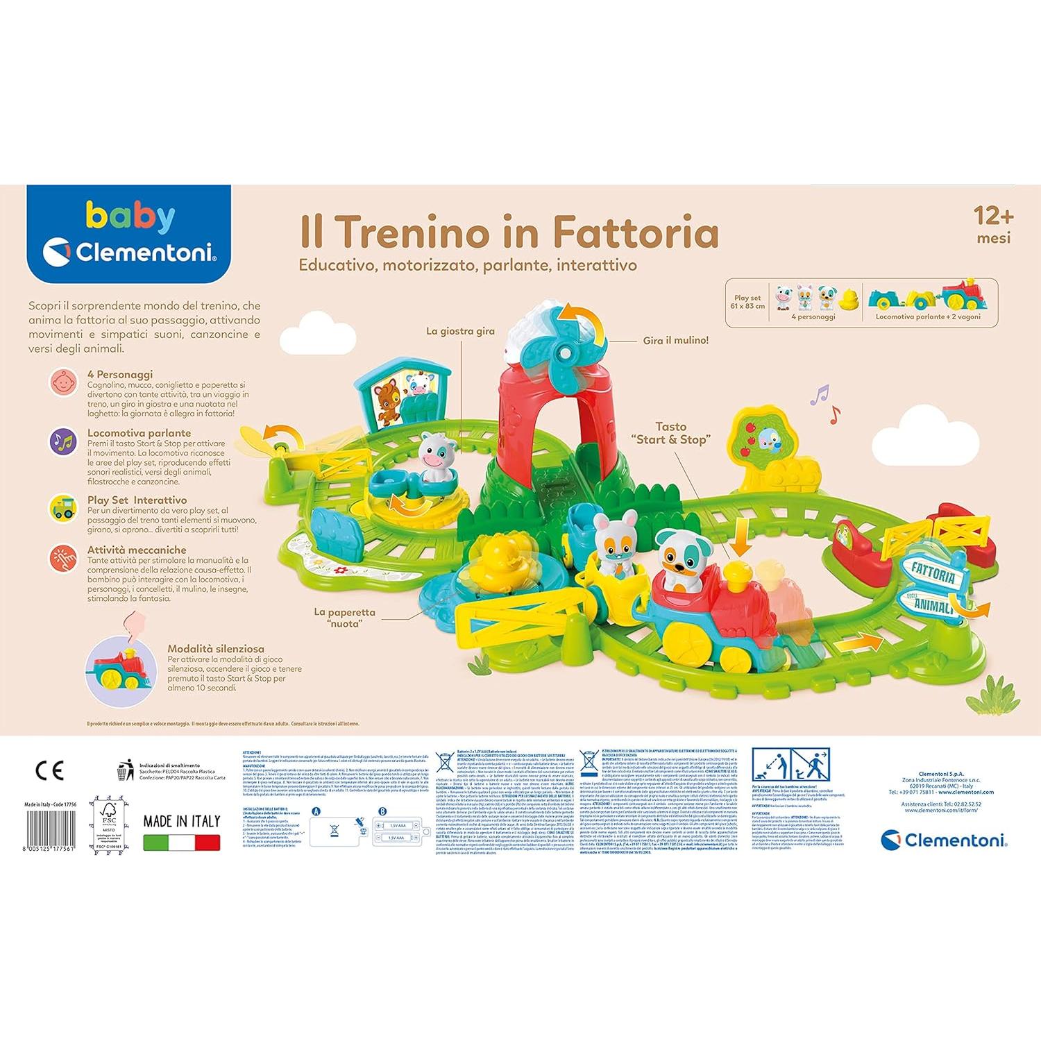 Clementoni - Playset the little train on the farm interactive 17756