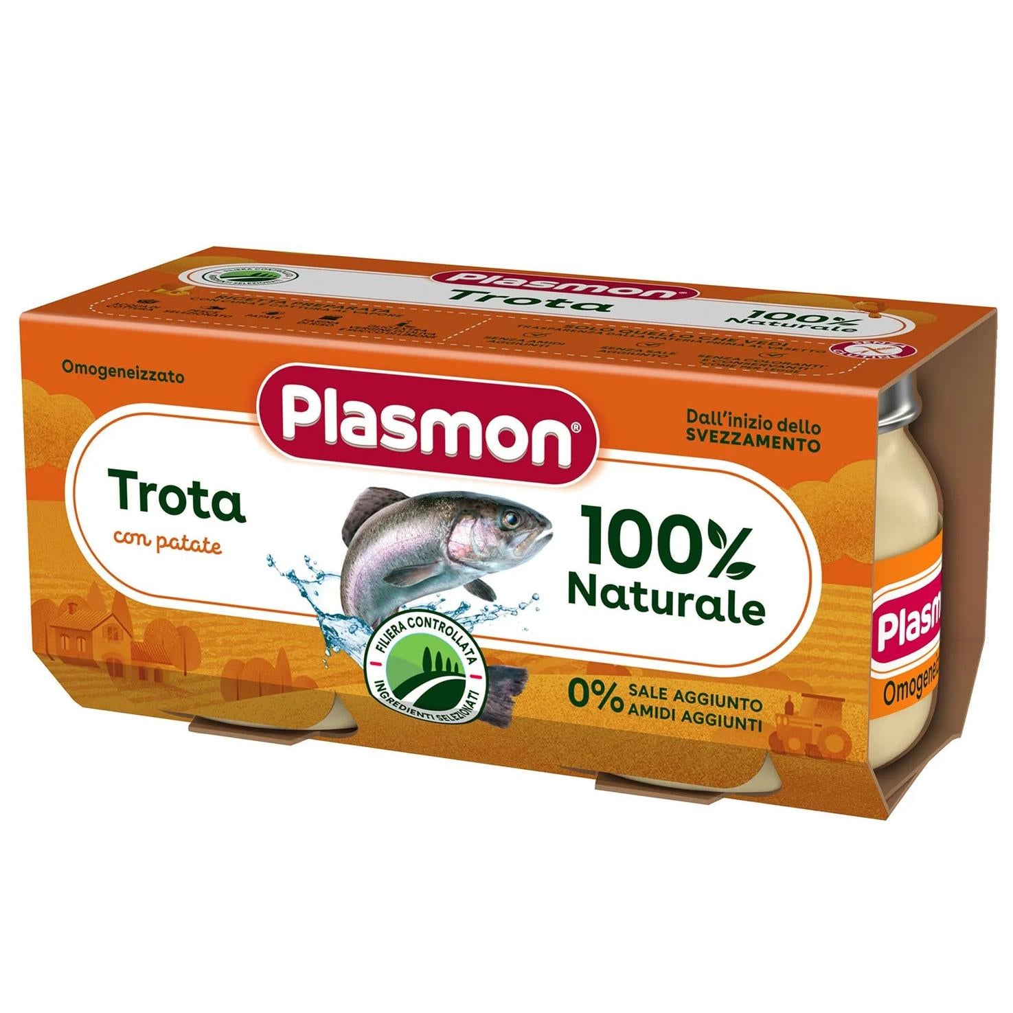 Plasmon - Homogenized Trout - Potatoes 2 x 80 gr