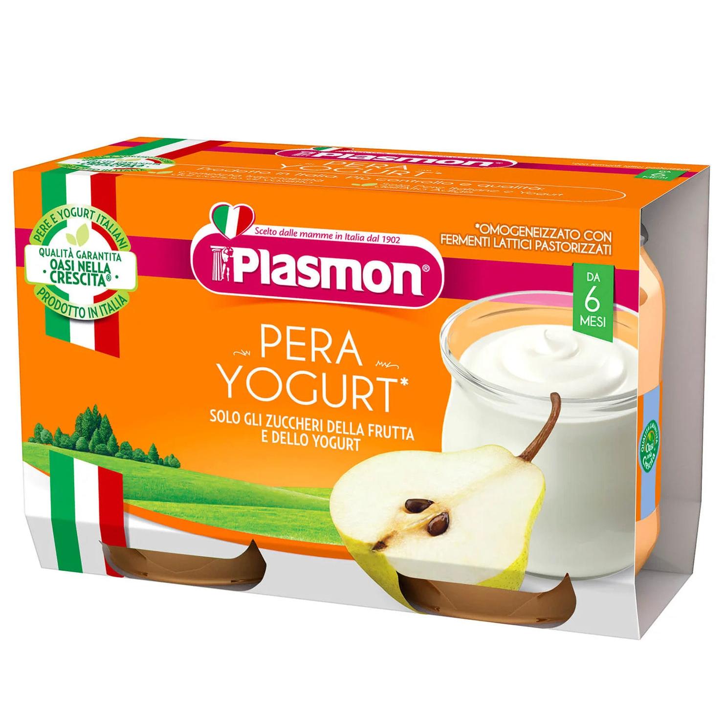 Plasmon - Omogeneizzato Pera Yogurt : Confezione 2x120 gr