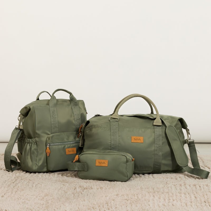 Nanan - Borsa mamma verde in nlyon