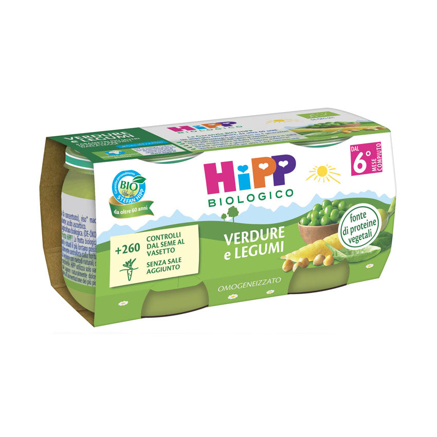 Hipp - Omogeneizzato Legumi Piselli: Confezione 2x80 gr