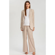 WARREN - Pantaloni Premaman a Gamba Larga Ice Beige