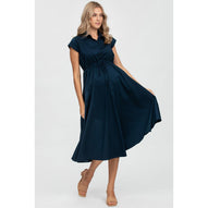 CELESTE - Abito Premaman in Cotone Blu Scuro