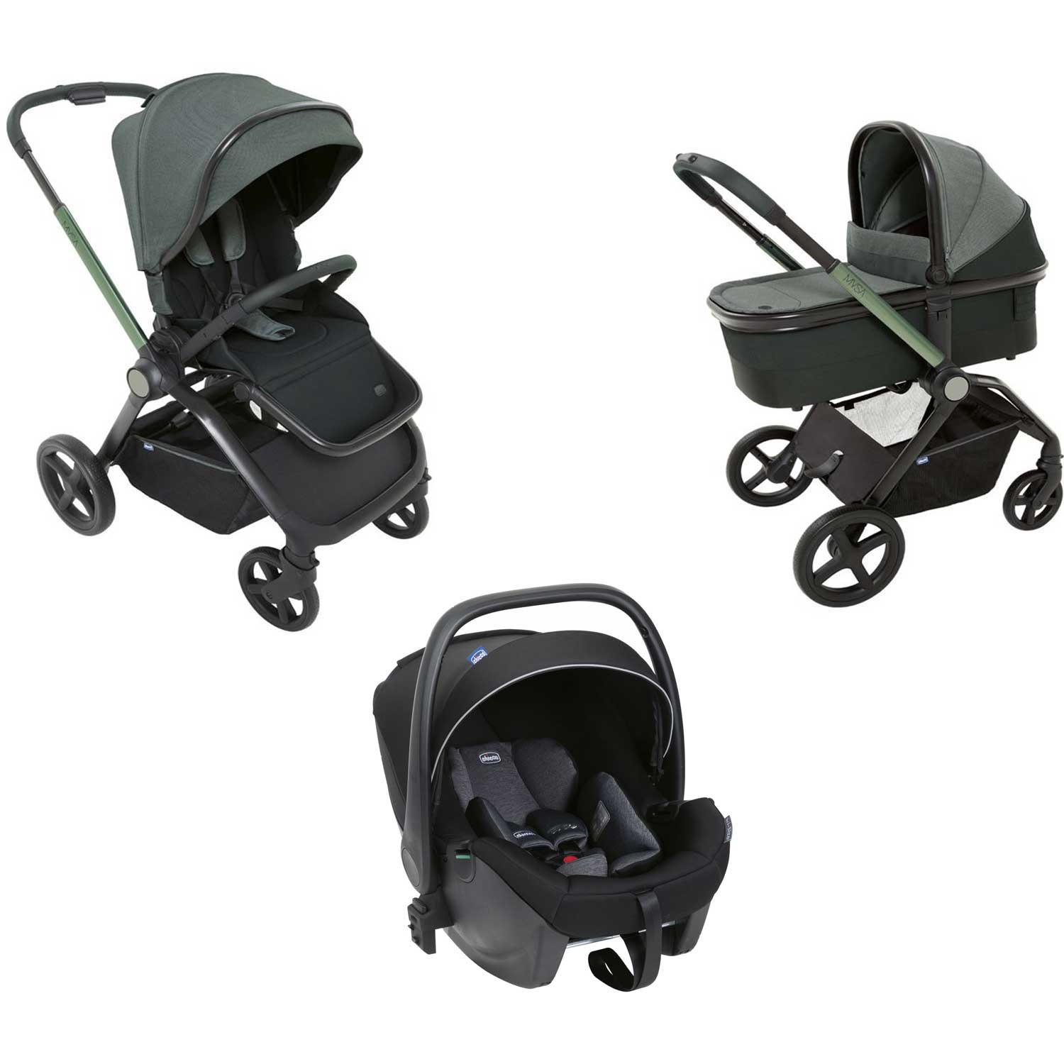 Chicco - Trio Mysa Con Seggiolino Auto Kory Air Plus
