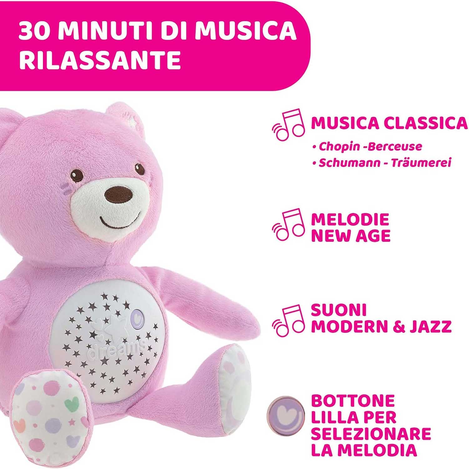 Chicco - Projector puppet Baby Bear First Dreams