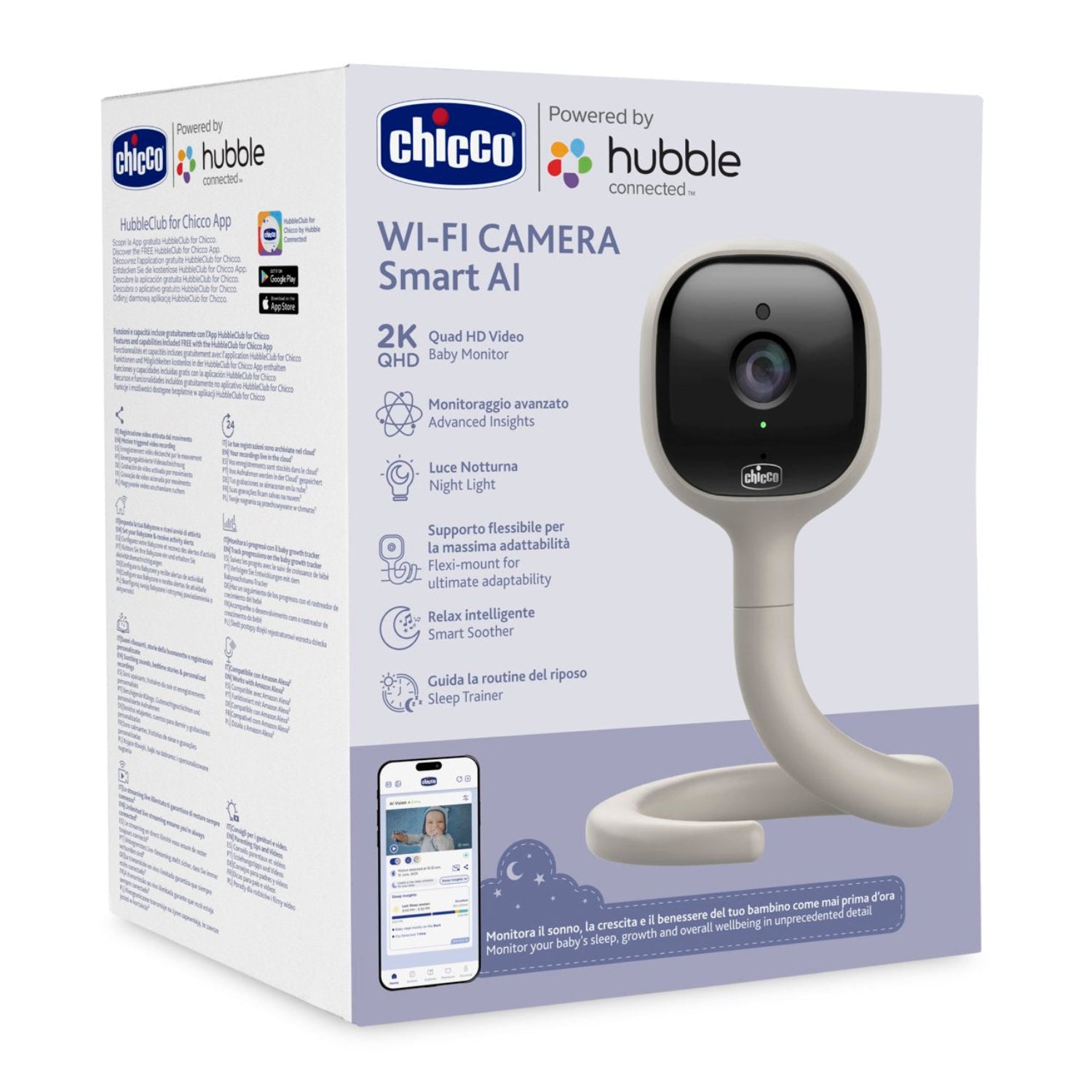 Chicco - Video Baby Monitor Wi-Fi Smart AI