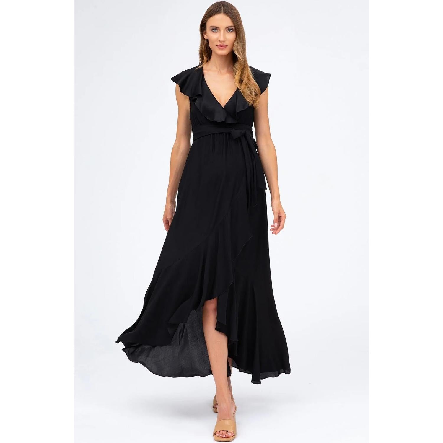 DOROTHEA - Abito Premaman Nero con Rouches