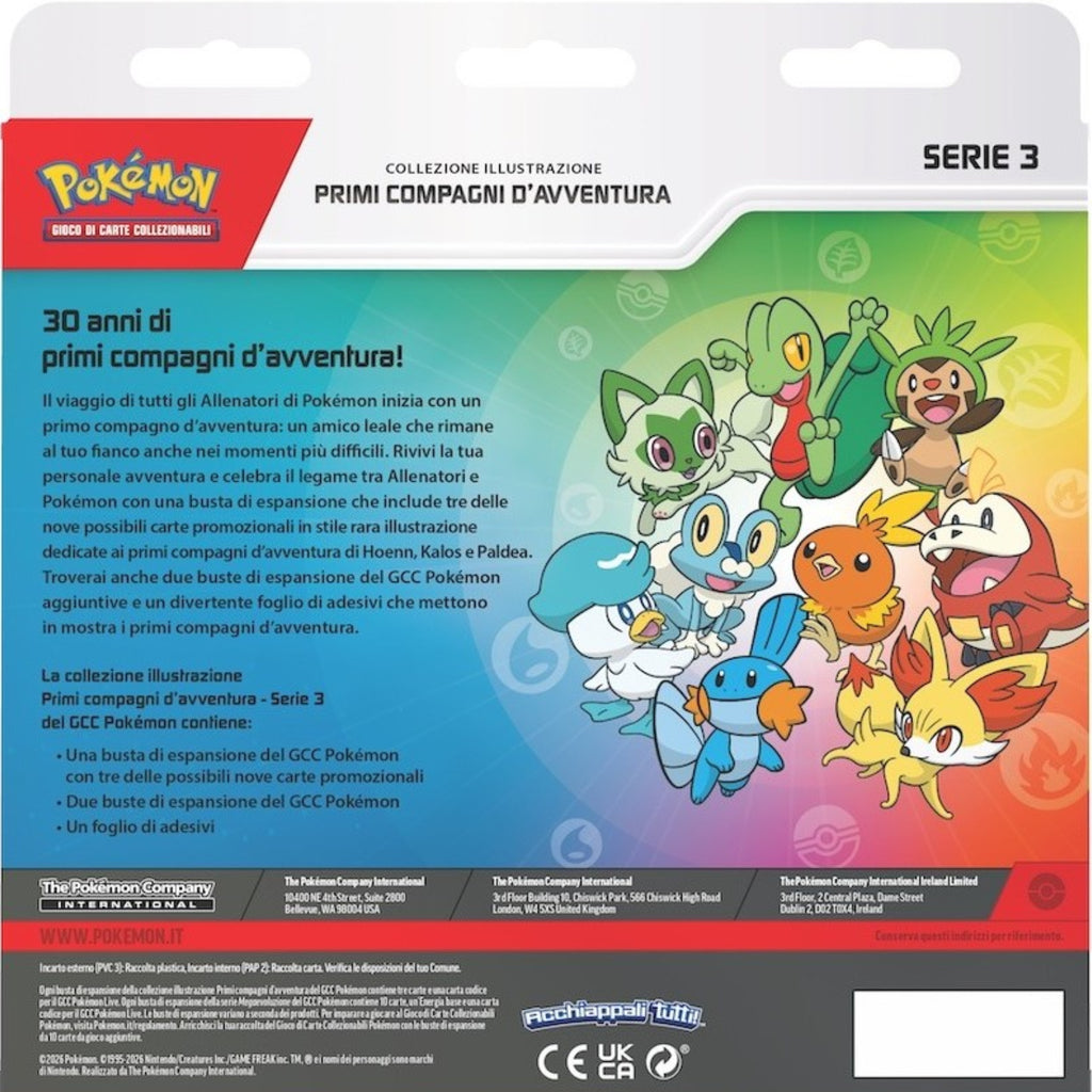 Gamevision - Pokemon Collezione Illustrazione Primi Compagni di Avventura Serie 3