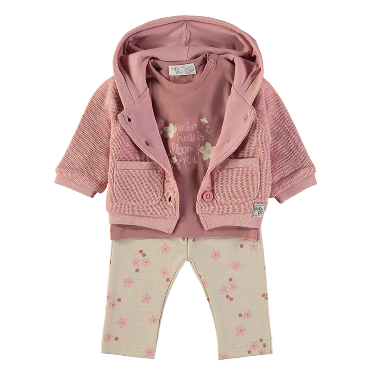 Wonderlife - Completo 3 Pezzi Rosa & Panna Per Neonati e Bambini 260837-I