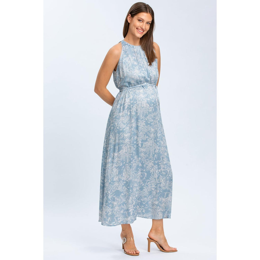 FRANCESCA QD31 - Maxi Abito Premaman Stampato