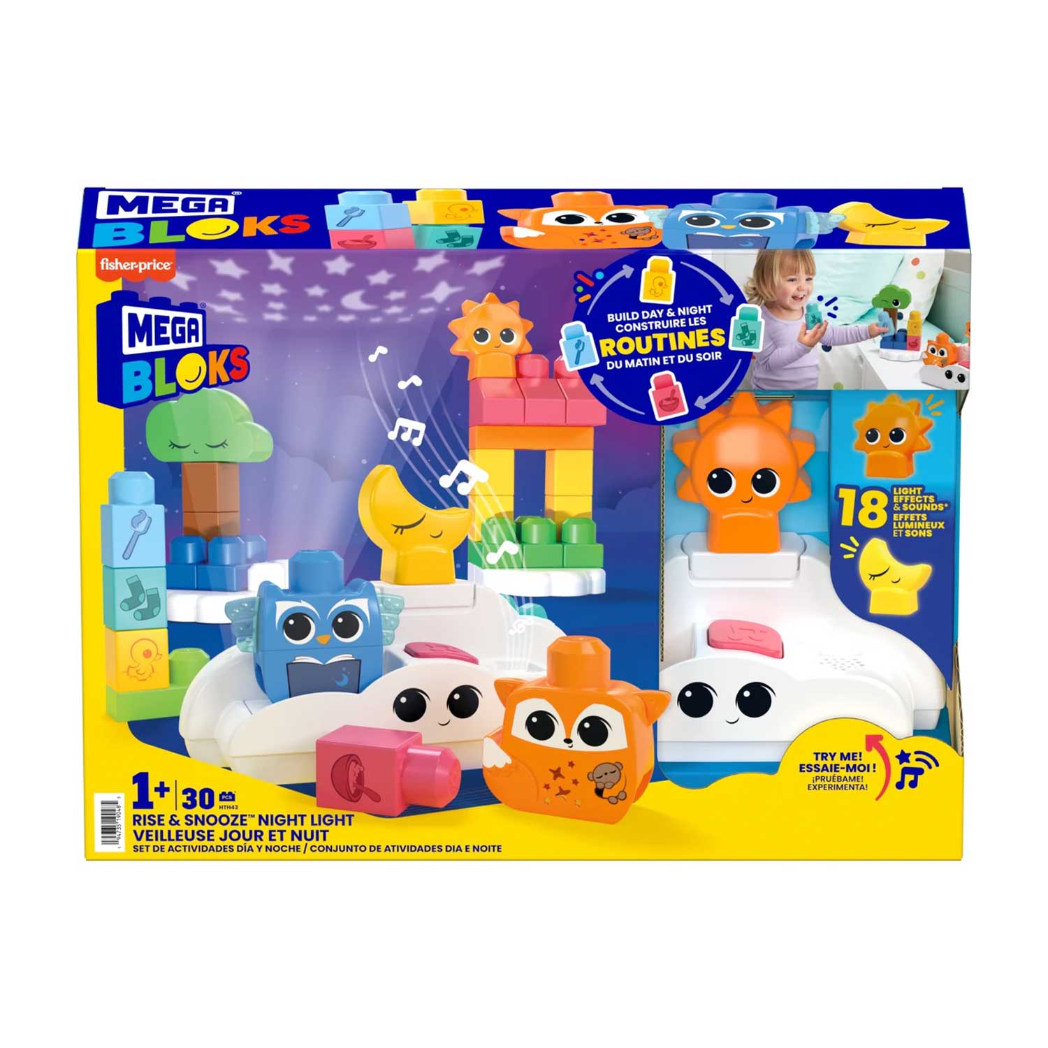 Fisher Price - Mega Block Set Attivita Giorno E Notte HTH43