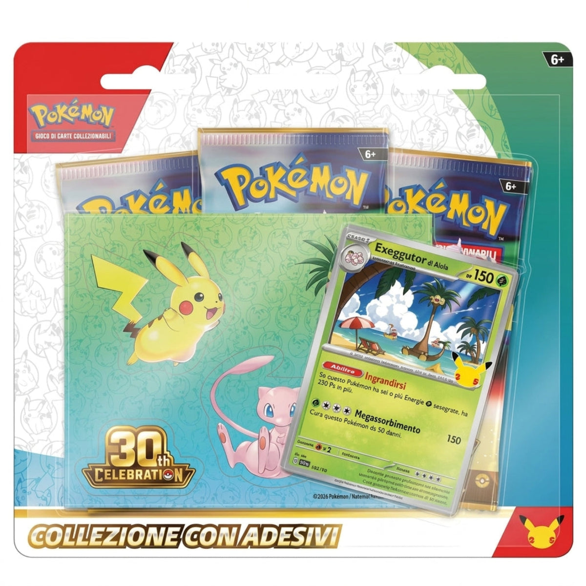 Gamevision - Pokemon 30° Anniversario Collezione con Adesivi