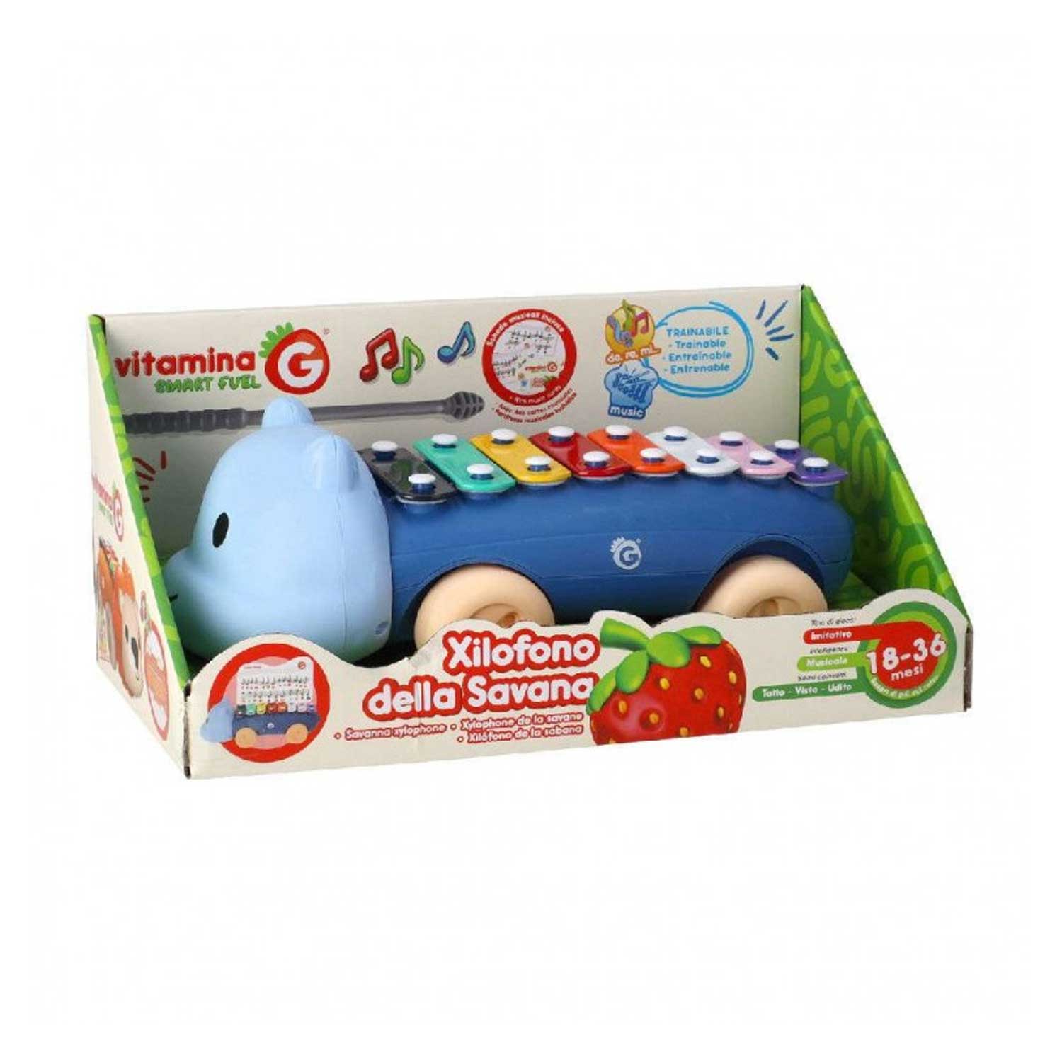 Globo - Xilofono Trainabile 4 Ruote Animale