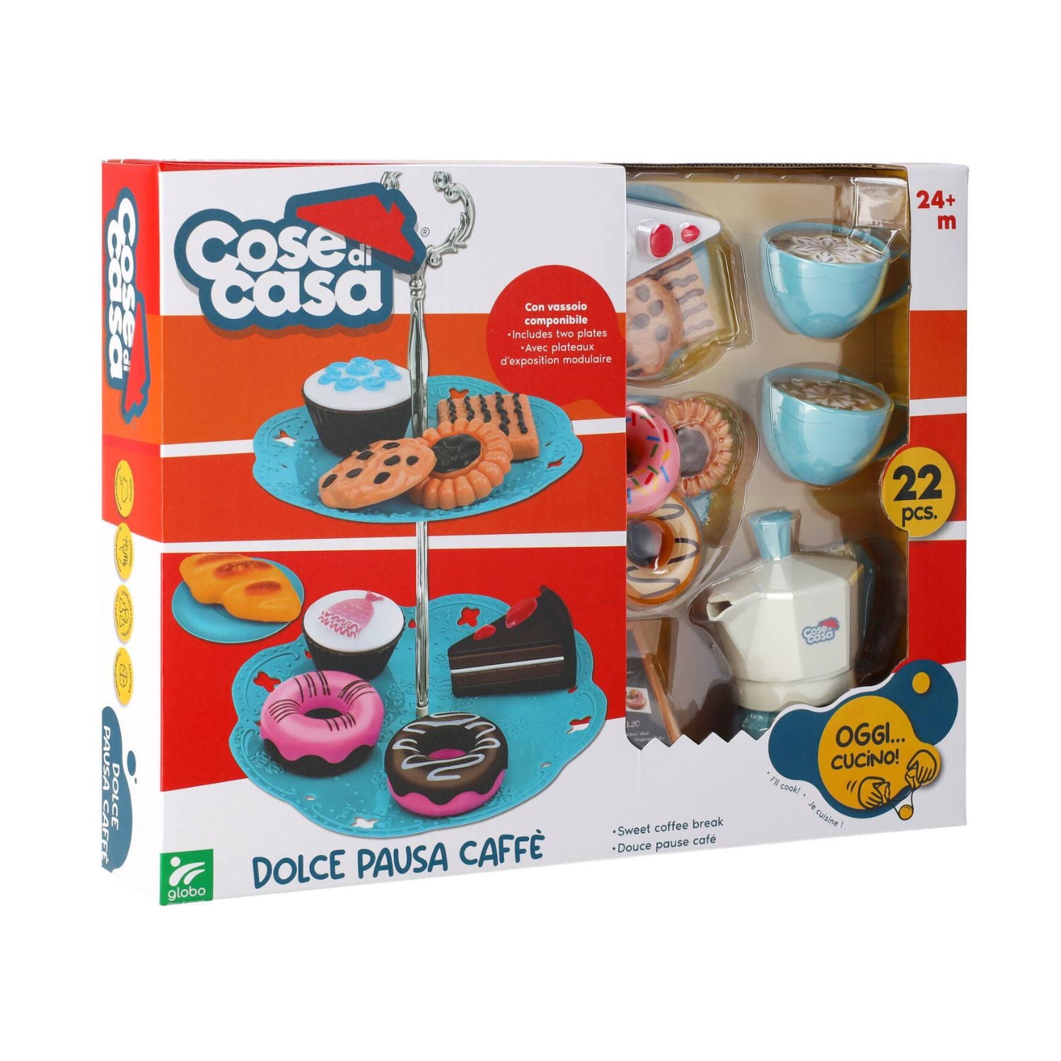 Globo - Moka E Set Te Con 22 Pezzi e Accessori