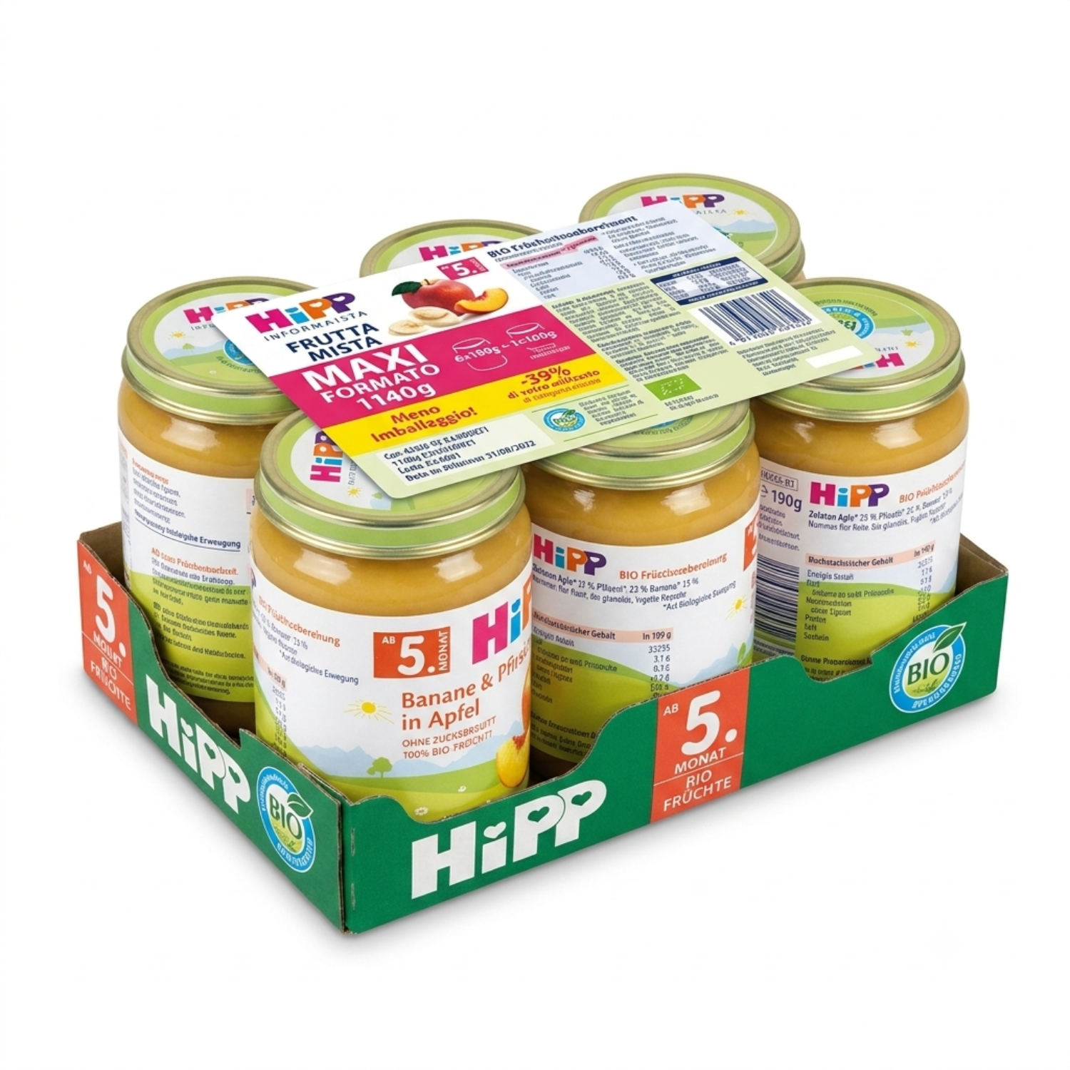 Hipp - Omogeneizzato Frutta Mista 6x190g Multipack
