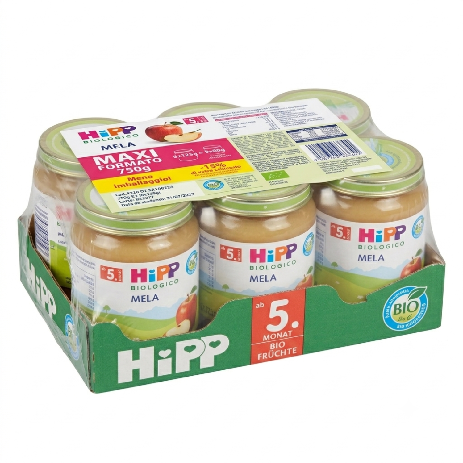 Hipp - Omogeneizzato Mela 6x125g Multipack