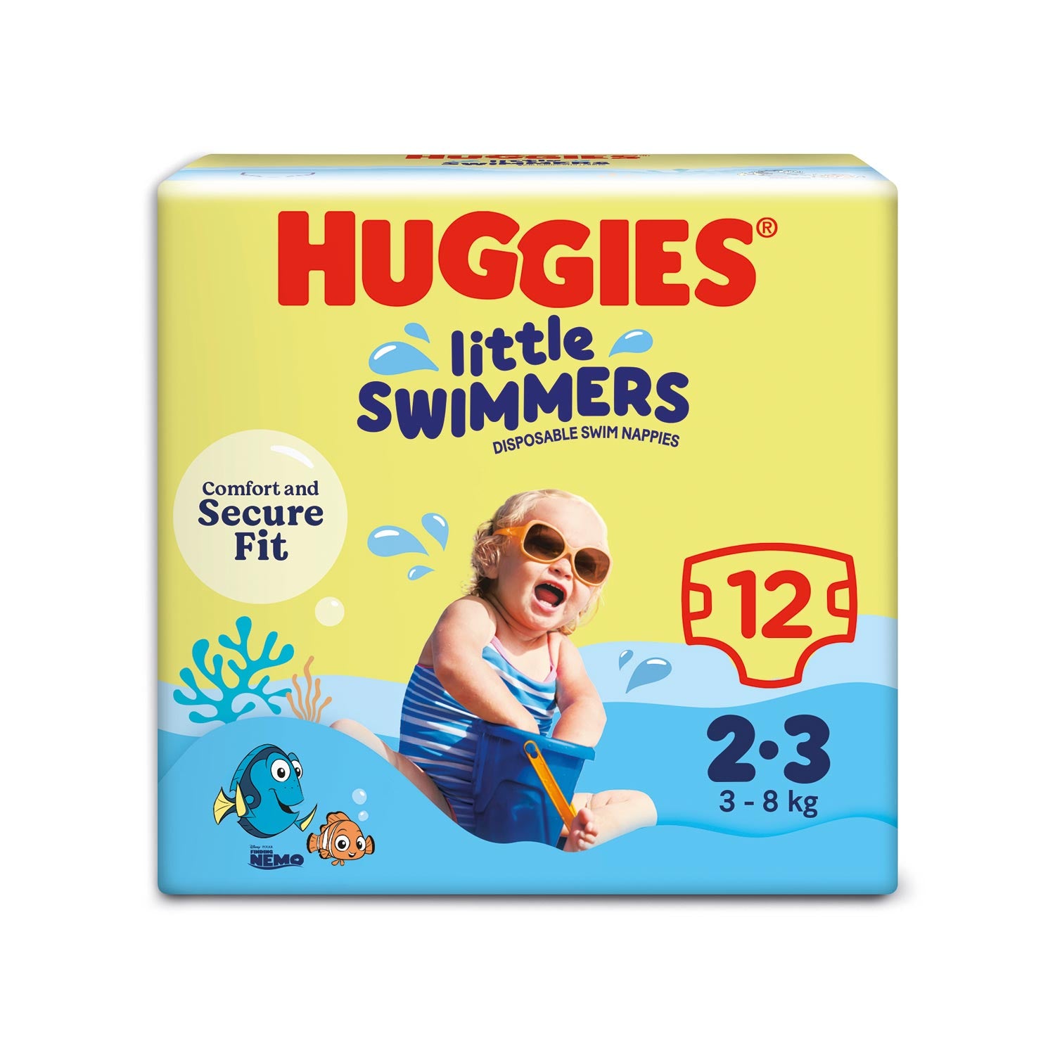 Huggies – Little Swimmers Pannolini-Costumino per il bagno taglia 2-3 (12 pz)