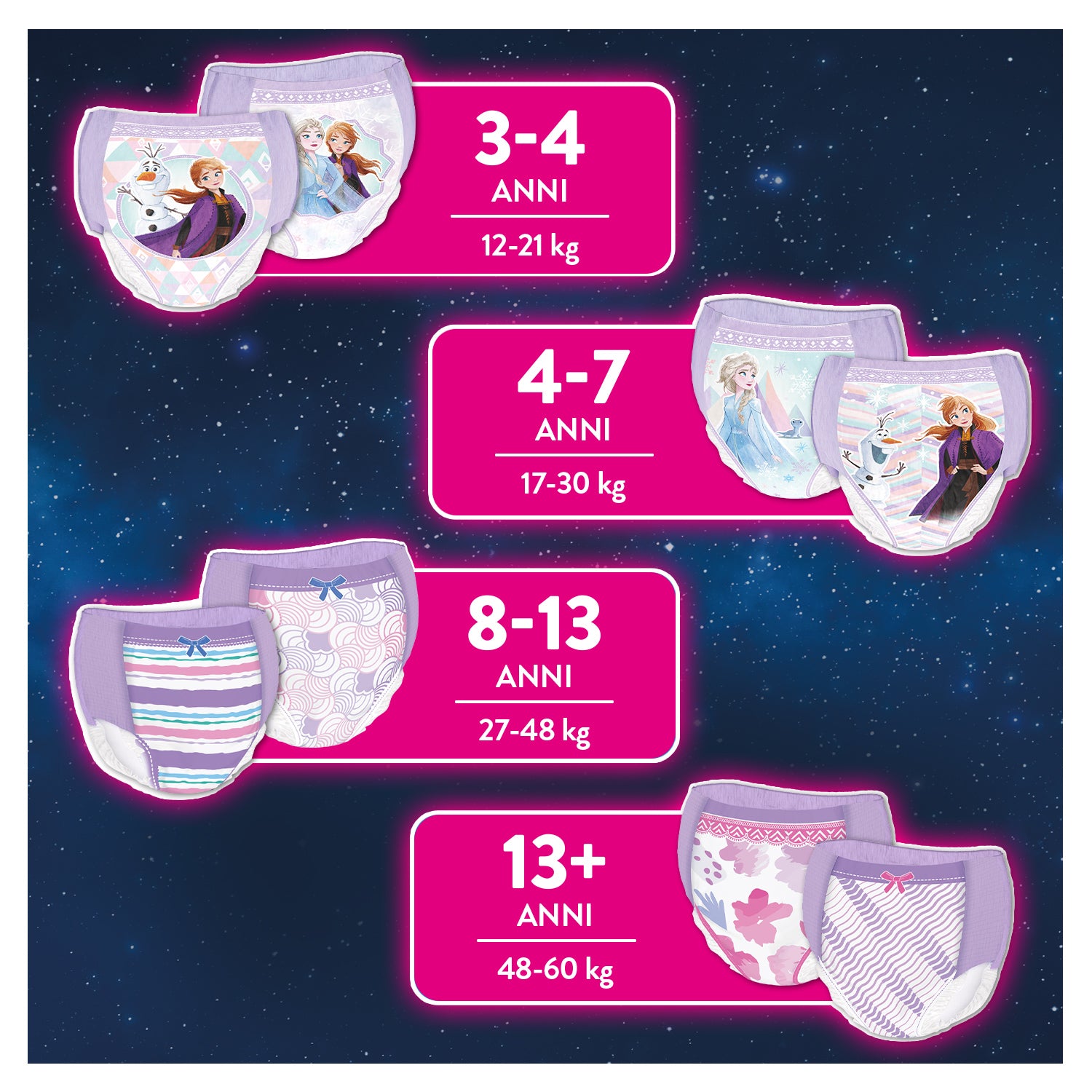 Huggies - DryNites Mutandine per femmine taglia 4-7 (10 pz)