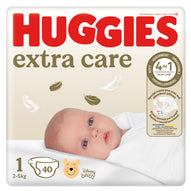 Huggies - Pannolini Extra Care Bebè Grande Taglia 1 (40pz)
