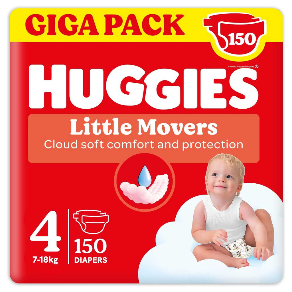 Huggies - Pannolini Little Movers Gigapack Taglia 4 (150 Pezzi)