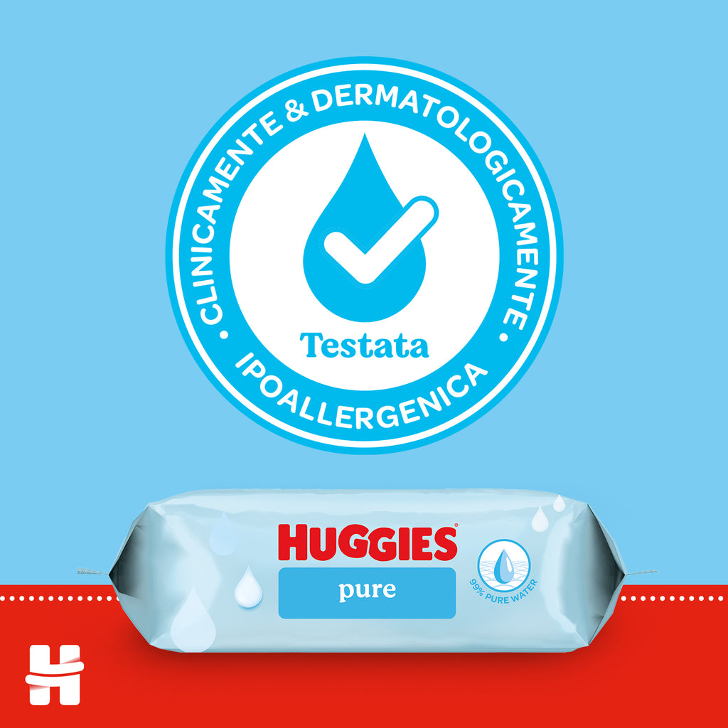 Huggies - Pure salviette 3 confezioni da 56 (168 pz)