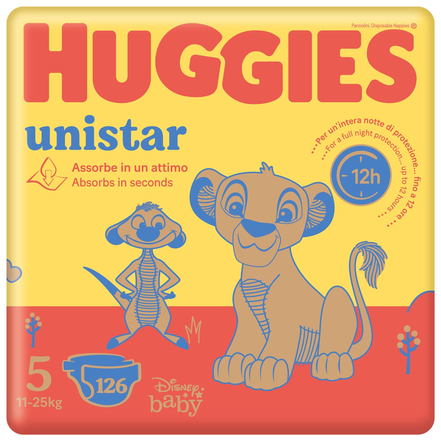 Huggies - Unistar Megapack Taglia 5 (126pz)