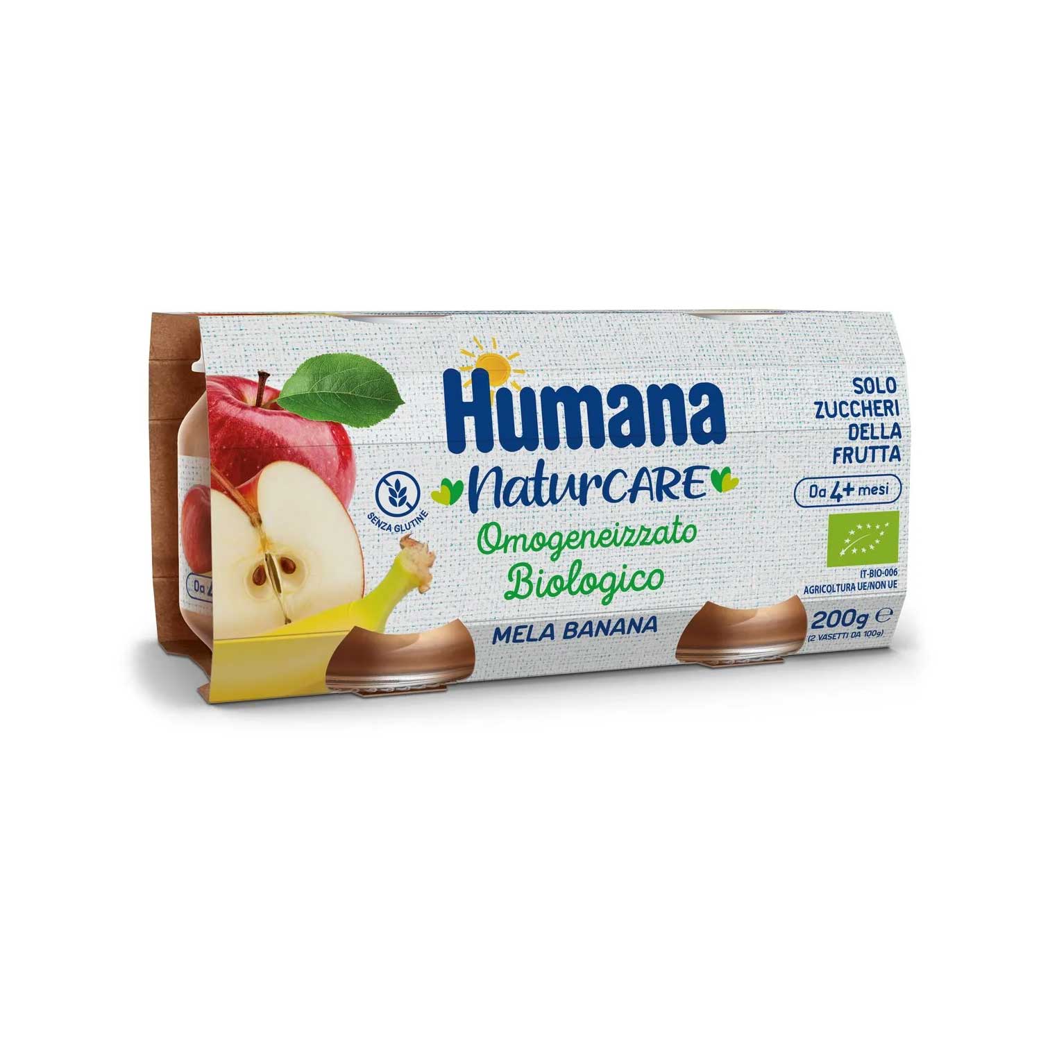 Humana - Omogeneizzato Mela Banana Biologiche: Confezione 2x100 gr