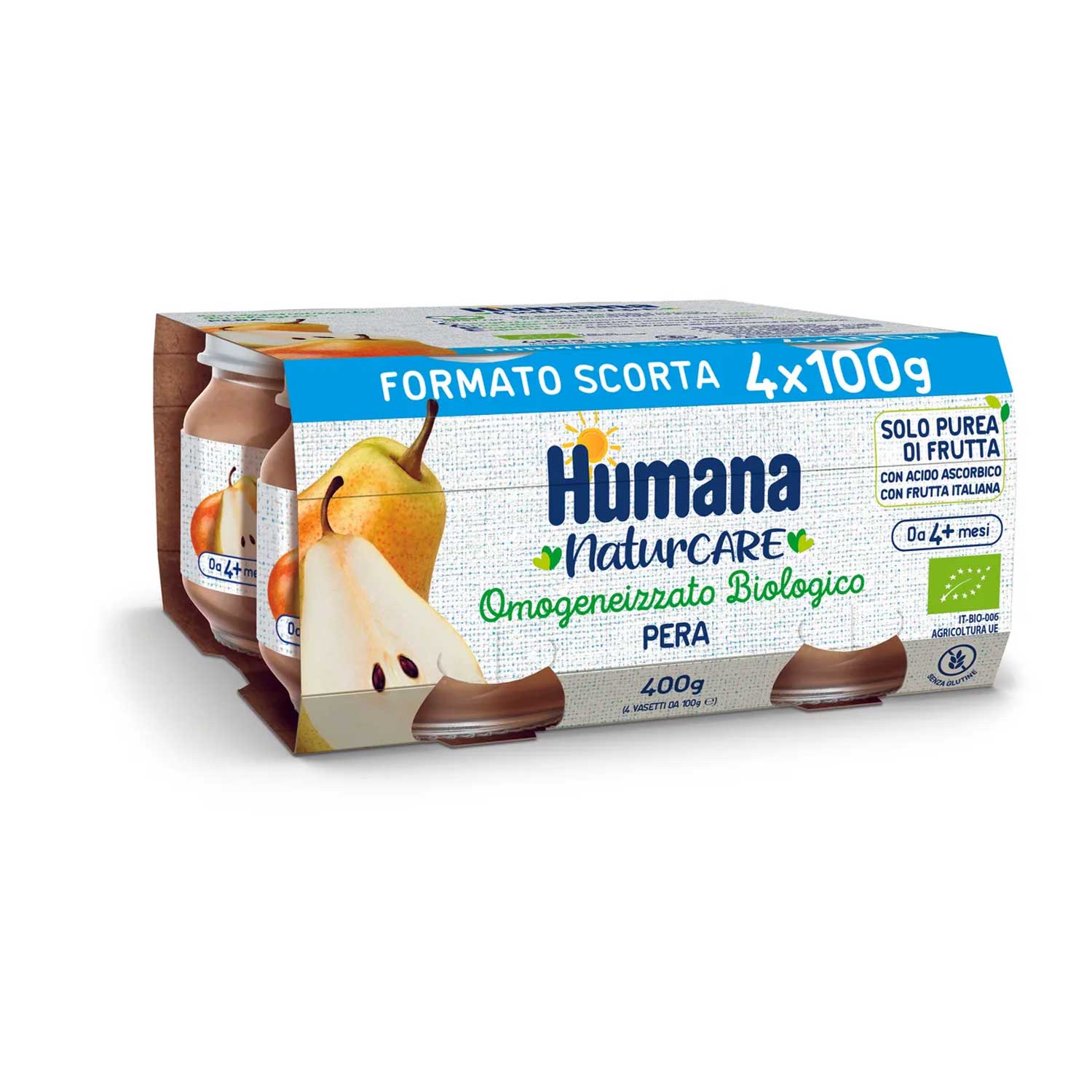 Humana - Omogeneizzato Pera Biologica: Confezione 4x100 gr