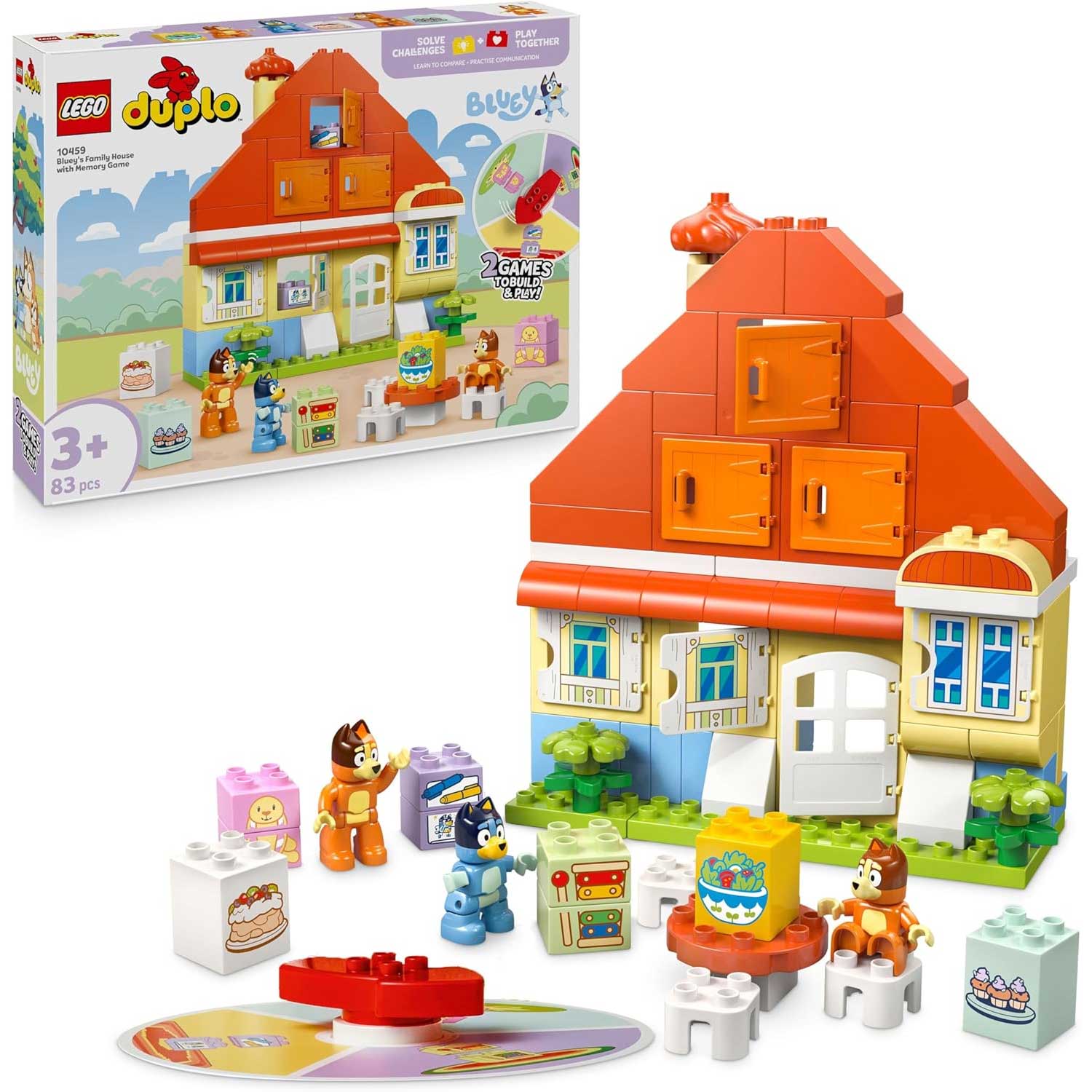LEGO - Duplo Bluey Casa Della Famiglia Di Bluey Con Gioco Di Memoria 10459
