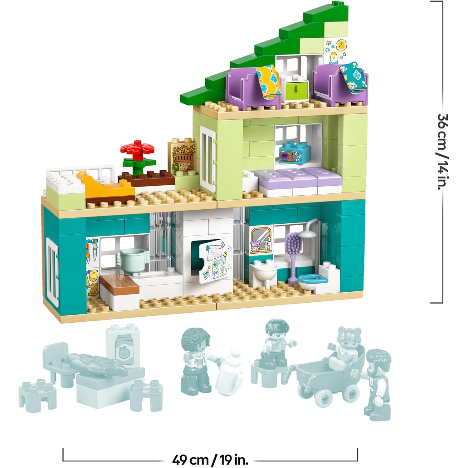 LEGO - Duplo Town Casa Familiare Moderna 3 In 1 Con Personaggi 10470
