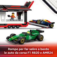 LEGO - City Autotrasportatore F1 con monoposto RB20 e AMR24 F1 60445