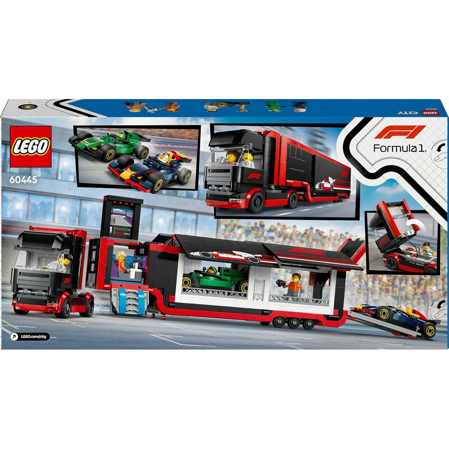 LEGO - City Autotrasportatore F1 con monoposto RB20 e AMR24 F1 60445