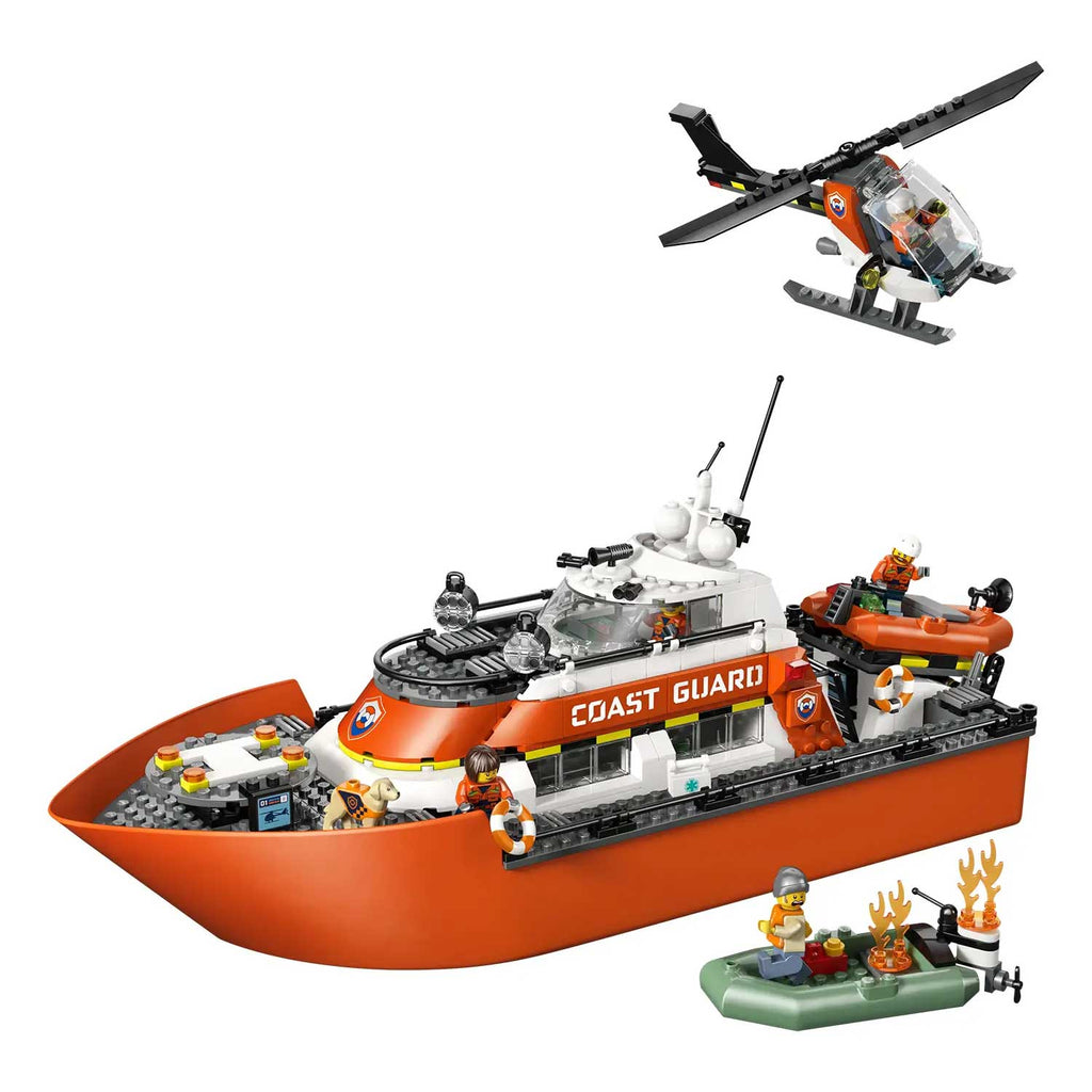 LEGO - City Exploration Motoscafo Di Soccorso Ed Elicottero Della Guardia Costiera 60504