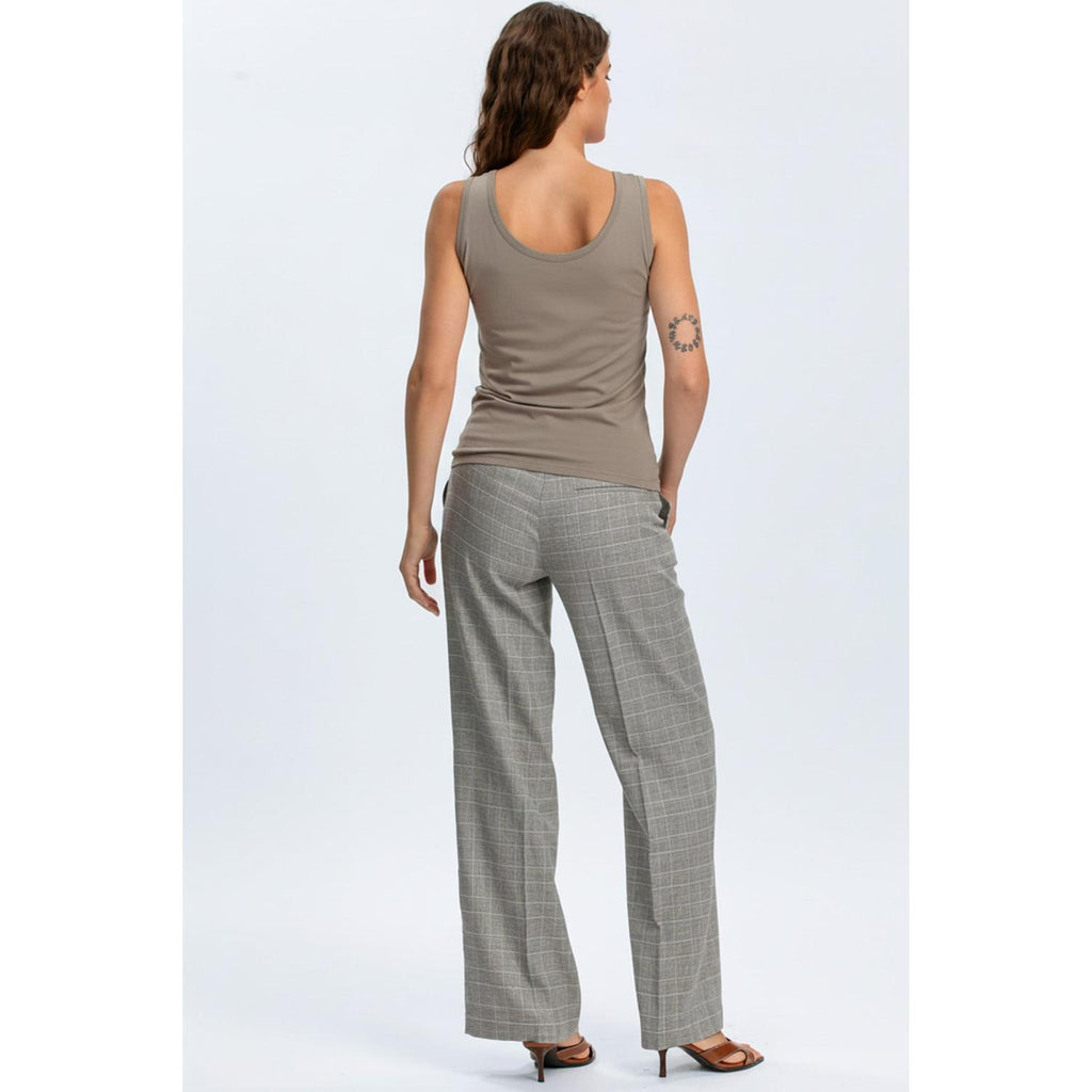 MARETTIMO - Top Premaman Beige con Scollo Rotondo