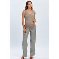 MARETTIMO - Top Premaman Beige con Scollo Rotondo