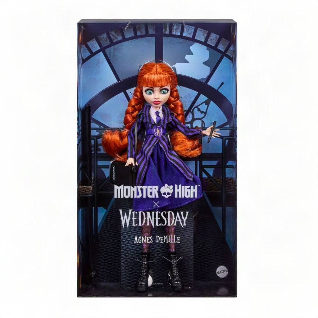 Mattel - Bambola Agnes DeMille della serie Mercoledì di Monster High JNJ92