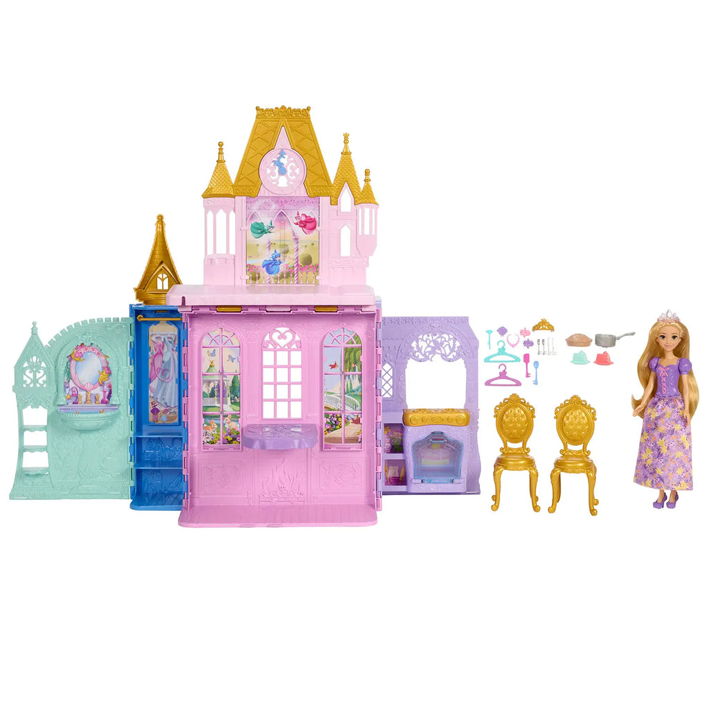 Mattel - Castello Fold & Go Raperonzolo con Doll JLK27