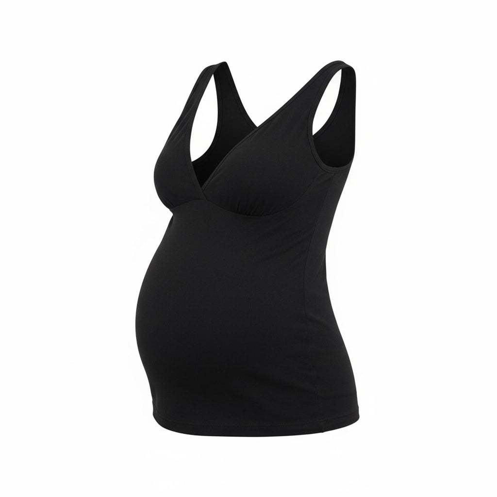 Mysanity - Canotta Gestante Ed Allattamento Bamboo Nero