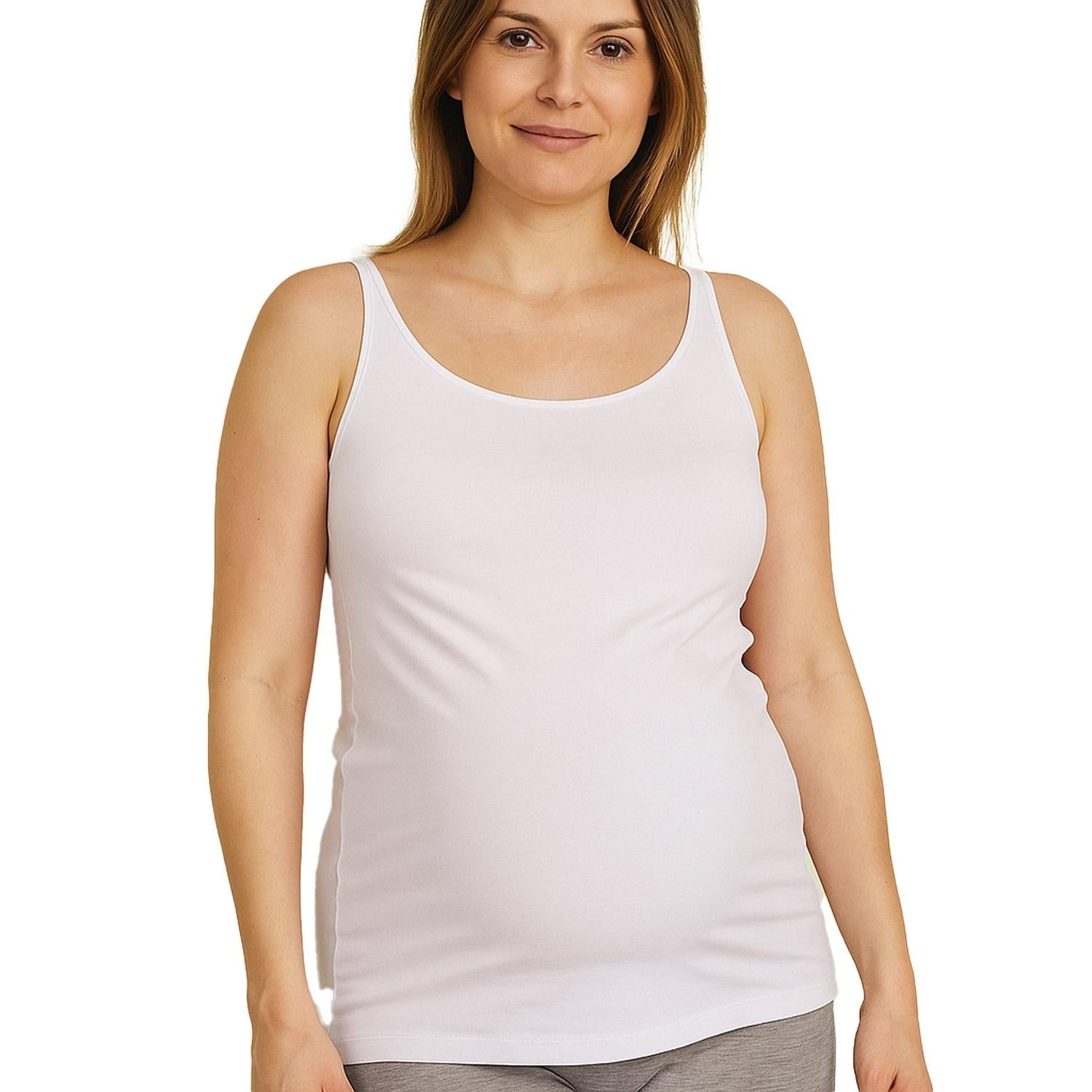 Mysanity - Canottiera Premaman Cotone Elasticizzato Con Sostegno Seno