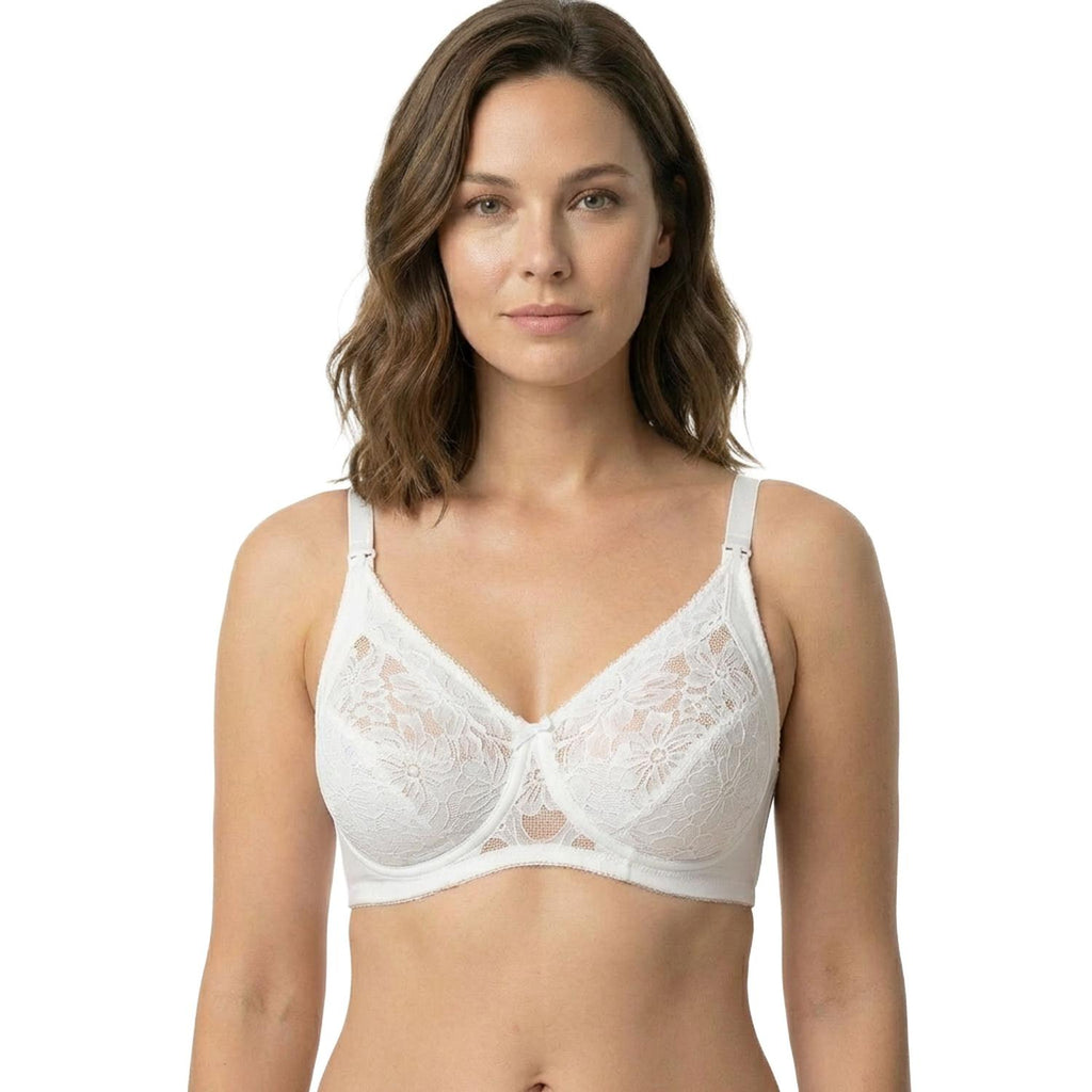Mysanity - Reggiseno Allattamento Con Pizzo Rebrodè Coppa D Bianco