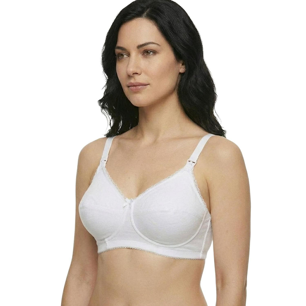 Mysanity - Reggiseno Allattamento Cotone Coppa D Bianco