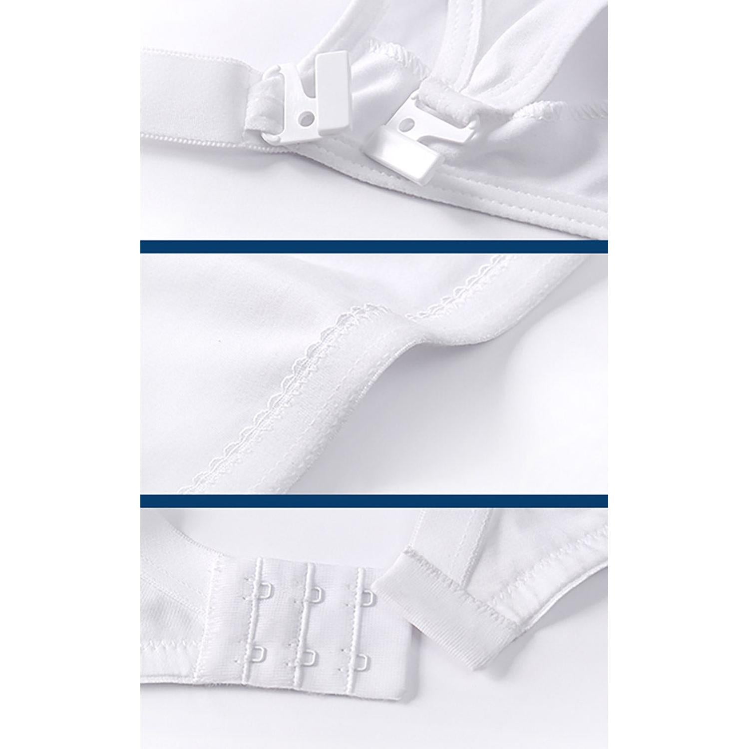 Mysanity - Reggiseno Allattamento Cotone Preformato Coppa D Bianco