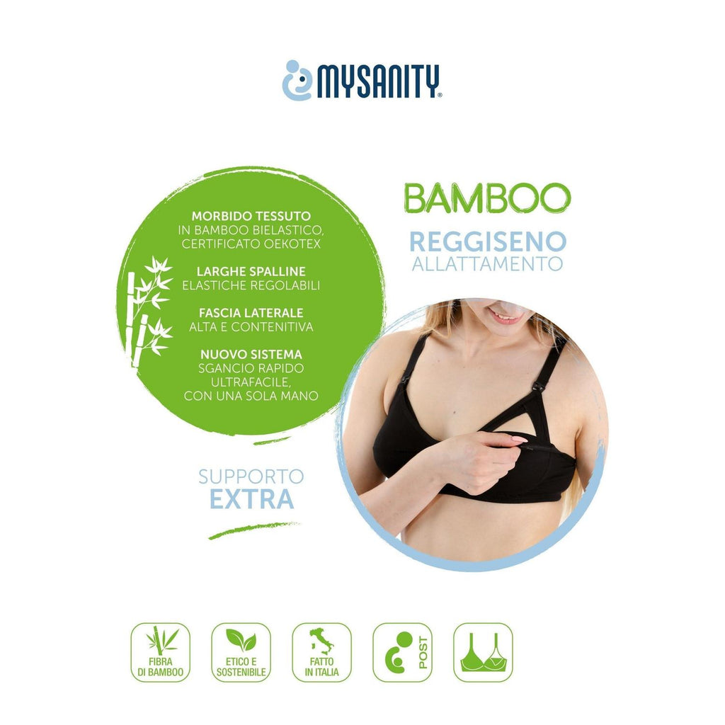 Mysanity - Reggiseno Allattamento Supporto Extra Coppa C Verde Felce